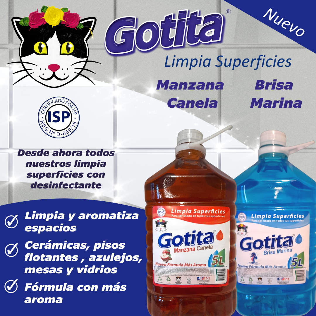 Nuevos Limpia Superficies Gotita