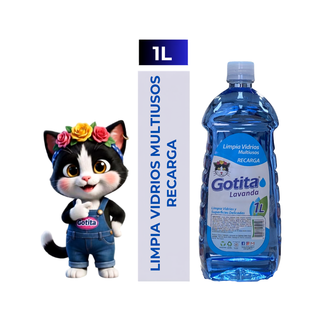 Limpia Vidrios Gotita 1 litro recarga